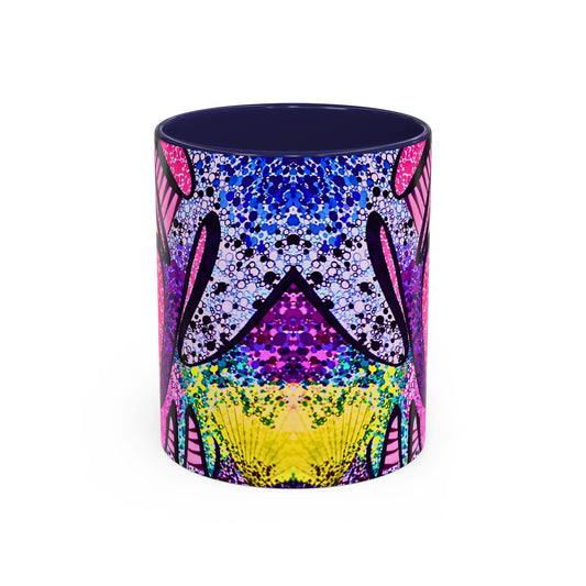 Colorful Abstract Floral Coffee Mug – Vibrant Rainbow Accent Ceramic