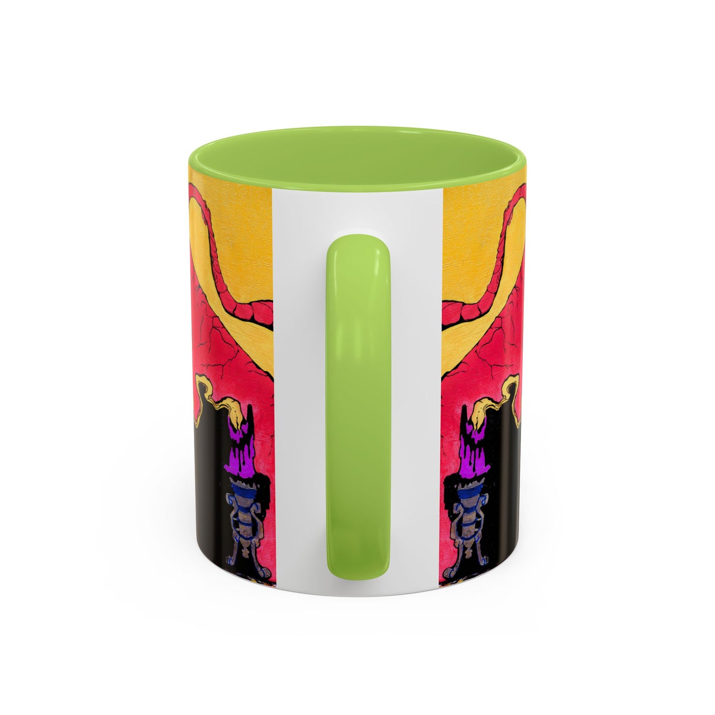 Abstract Mountain Dragon Coffee Mug — Colorful Accent Ceramic Mug (11/15oz)