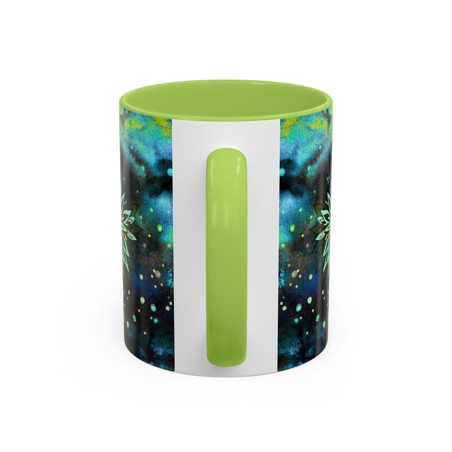 Blue Galaxy Floral Accent Coffee Mug — 11/15oz