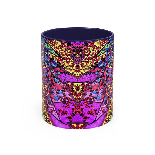 Vibrant Psychedelic Accent Coffee Mug – Colorful Abstract Art (11/15oz)