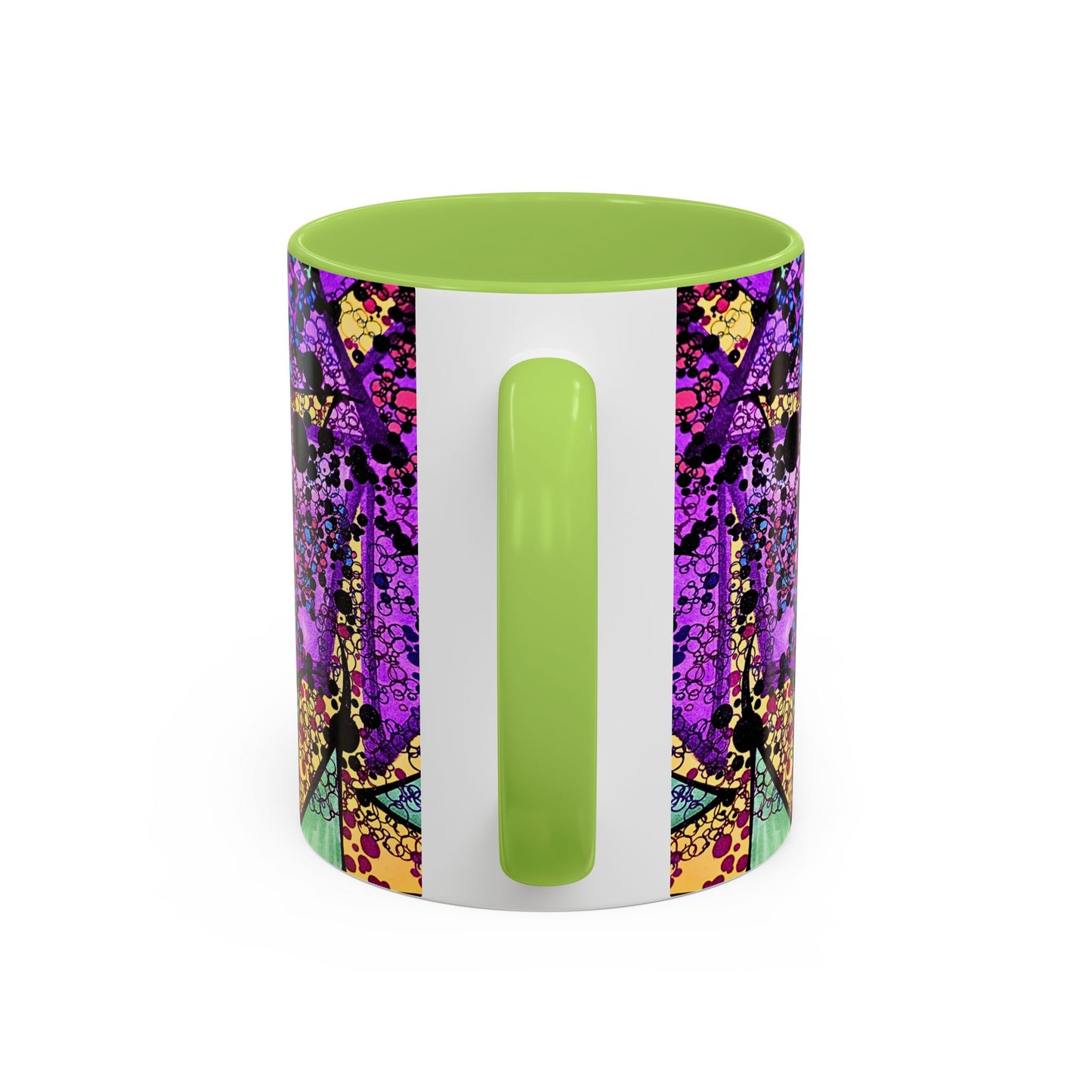 Vibrant Psychedelic Accent Coffee Mug – Colorful Abstract Art (11/15oz)