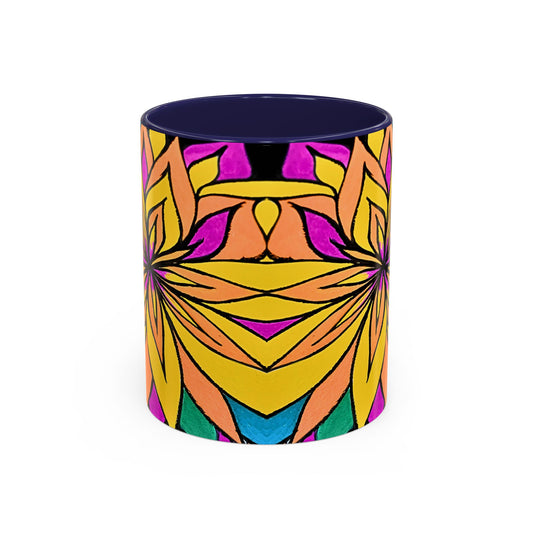 Coffee Mug — Bright Floral Mandala Accent Ceramic Mug (11/15oz)