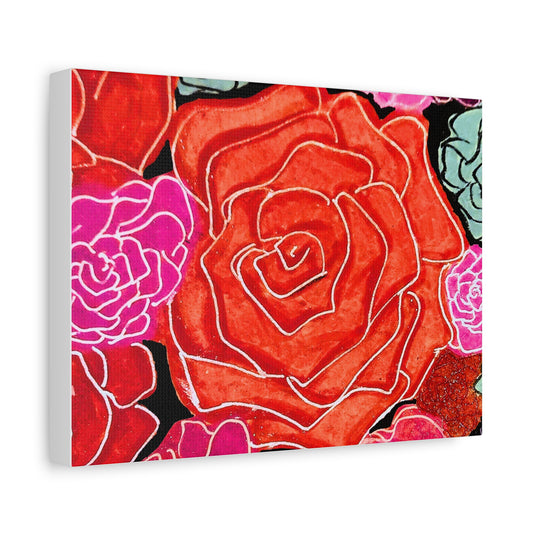 Bold Rose Floral Canvas Print