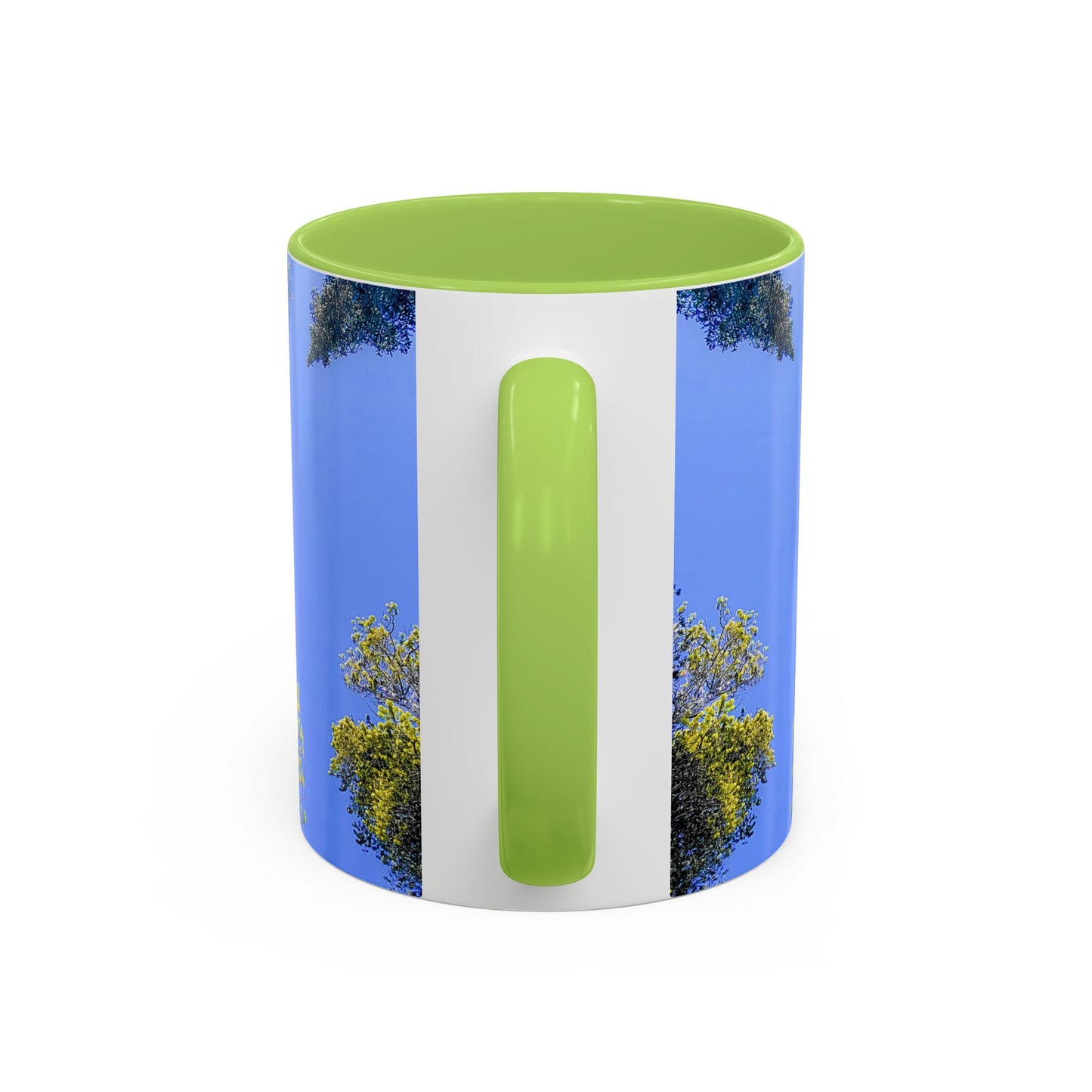 Scenic Pine Tree Sky Accent Coffee Mug – Nature Photography 11/15oz