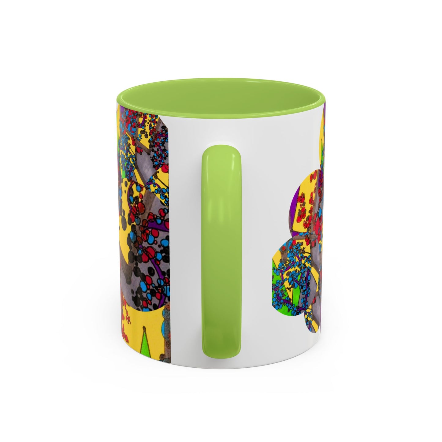 Abstract Colorburst Accent Coffee Mug — Vibrant Pop Art Design