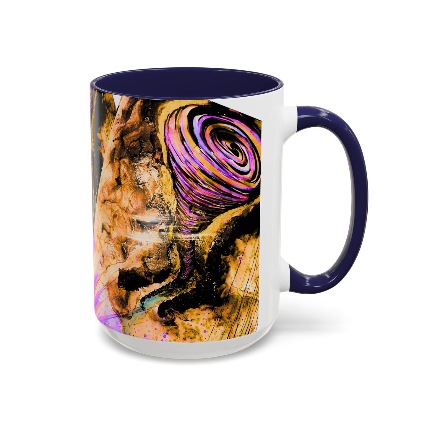 Abstract Swirl Accent Coffee Mug (11/15oz)