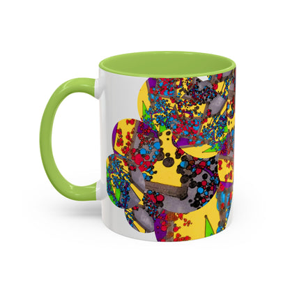 Abstract Colorburst Accent Coffee Mug — Vibrant Pop Art Design