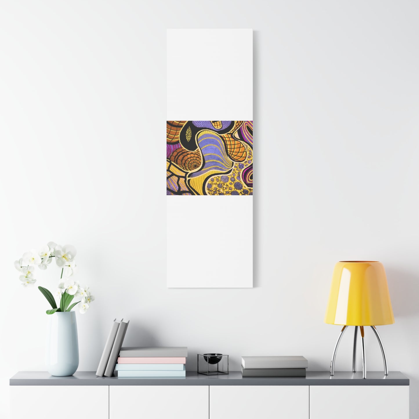 Abstract Gold & Purple Canvas Art