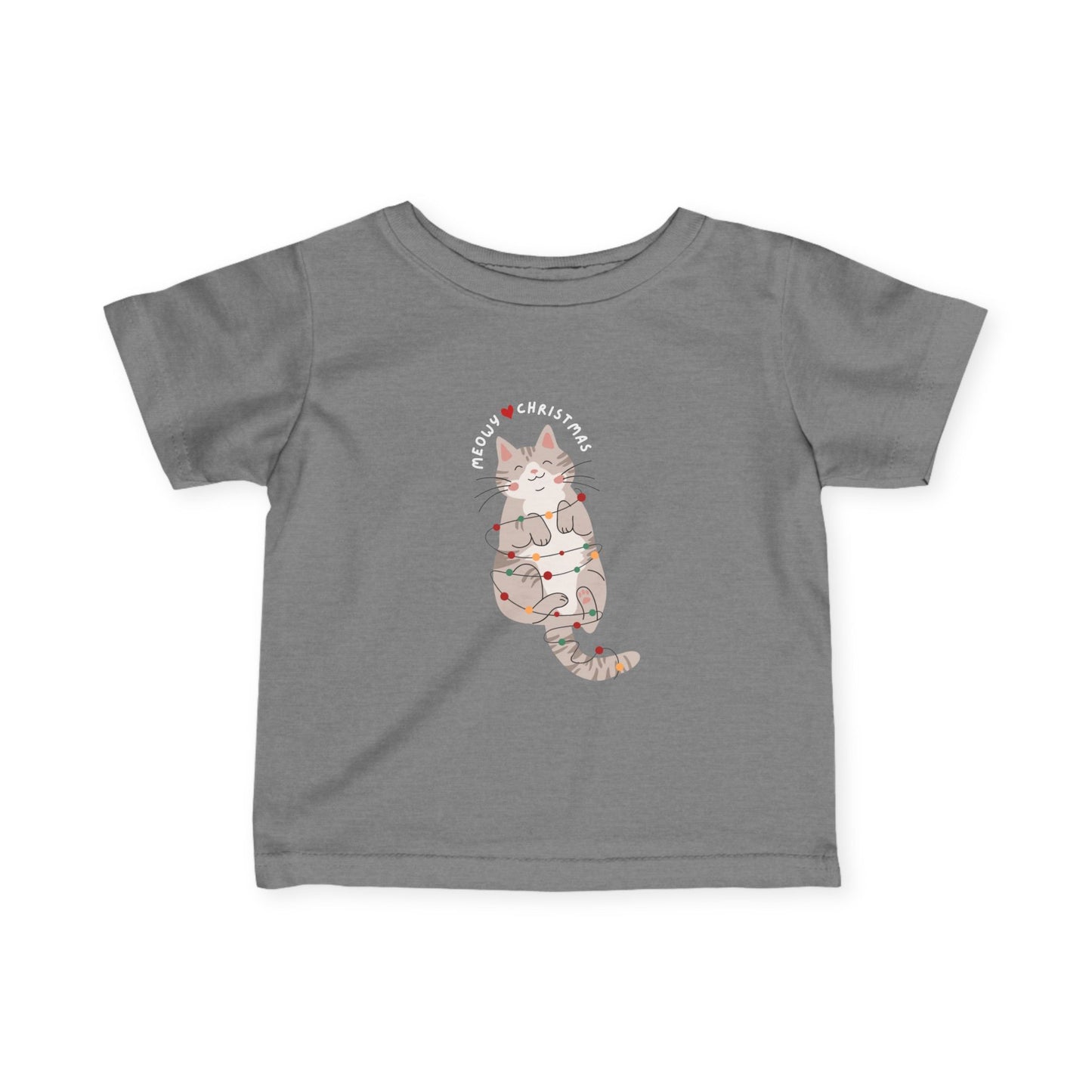 Infant Tee Cat Christmas