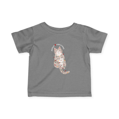 Infant Tee Cat Christmas