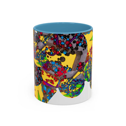 Abstract Colorburst Accent Coffee Mug — Vibrant Pop Art Design