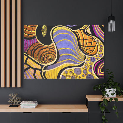 Abstract Gold & Purple Canvas Art
