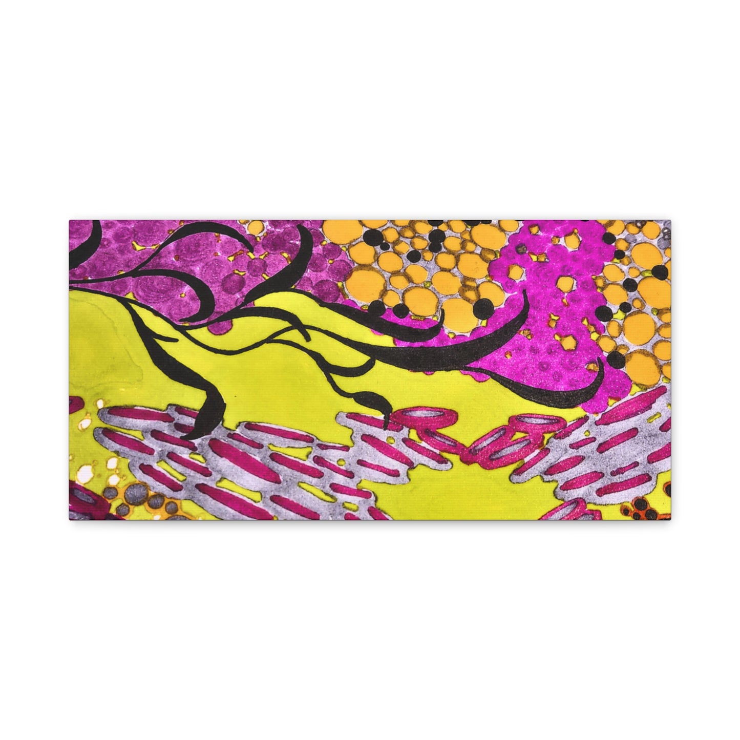 Vibrant Yellow & Magenta Wall Art