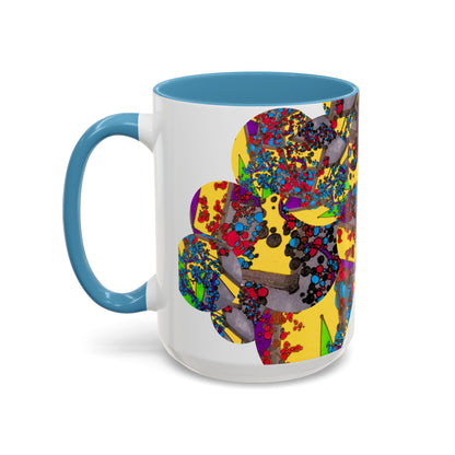 Abstract Colorburst Accent Coffee Mug — Vibrant Pop Art Design