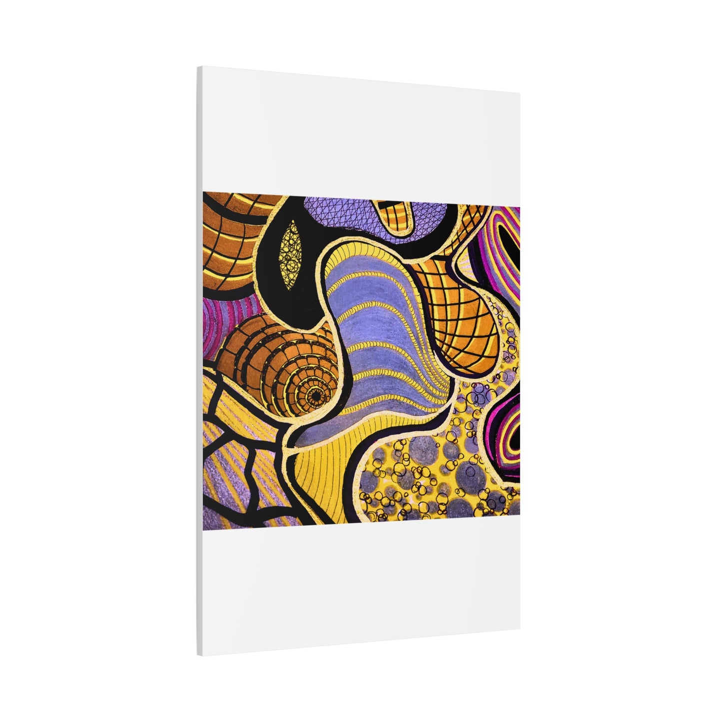 Abstract Gold & Purple Canvas Art