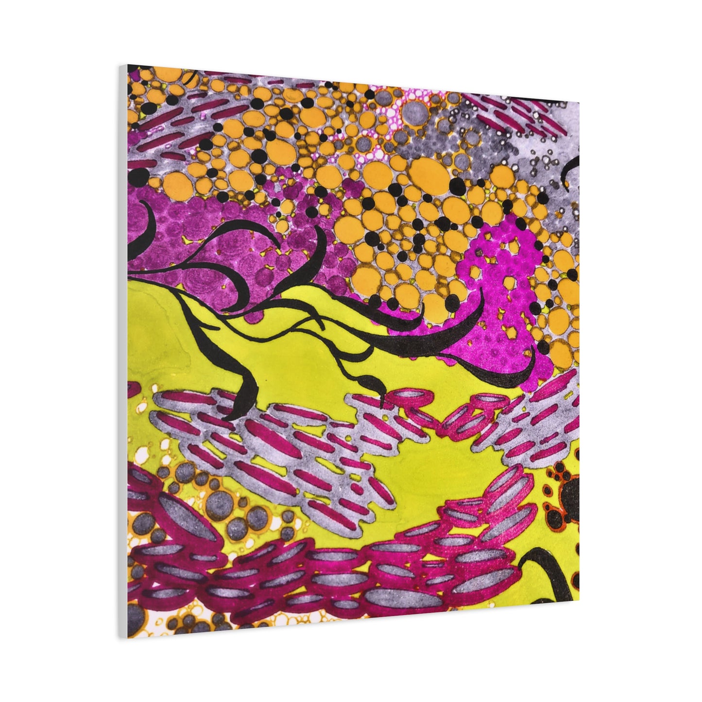 Vibrant Yellow & Magenta Wall Art
