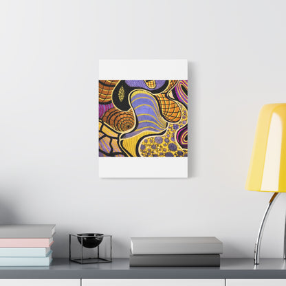 Abstract Gold & Purple Canvas Art