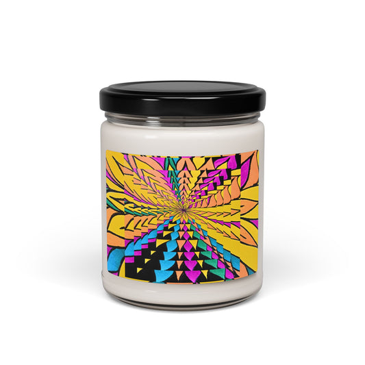 Soy Candle — Psychedelic Geometric Aroma