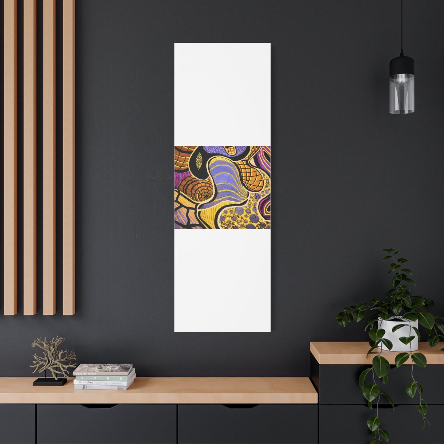 Abstract Gold & Purple Canvas Art