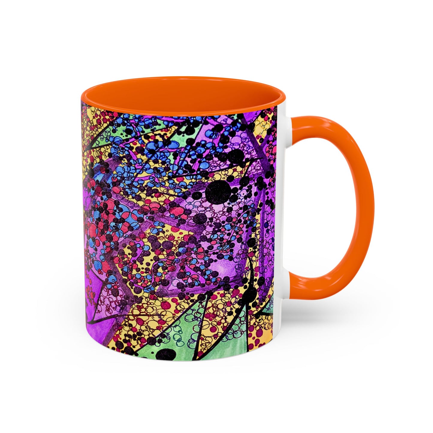 Vibrant Psychedelic Accent Coffee Mug – Colorful Abstract Art (11/15oz)