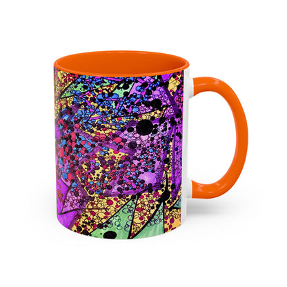 Vibrant Psychedelic Accent Coffee Mug – Colorful Abstract Art (11/15oz)