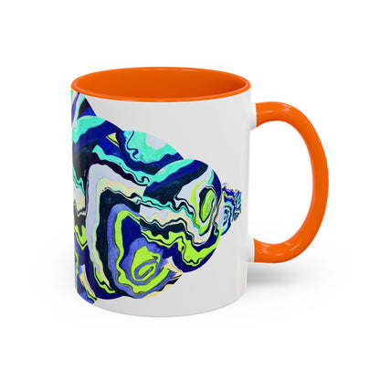 Abstract Ocean Waves Accent Mug