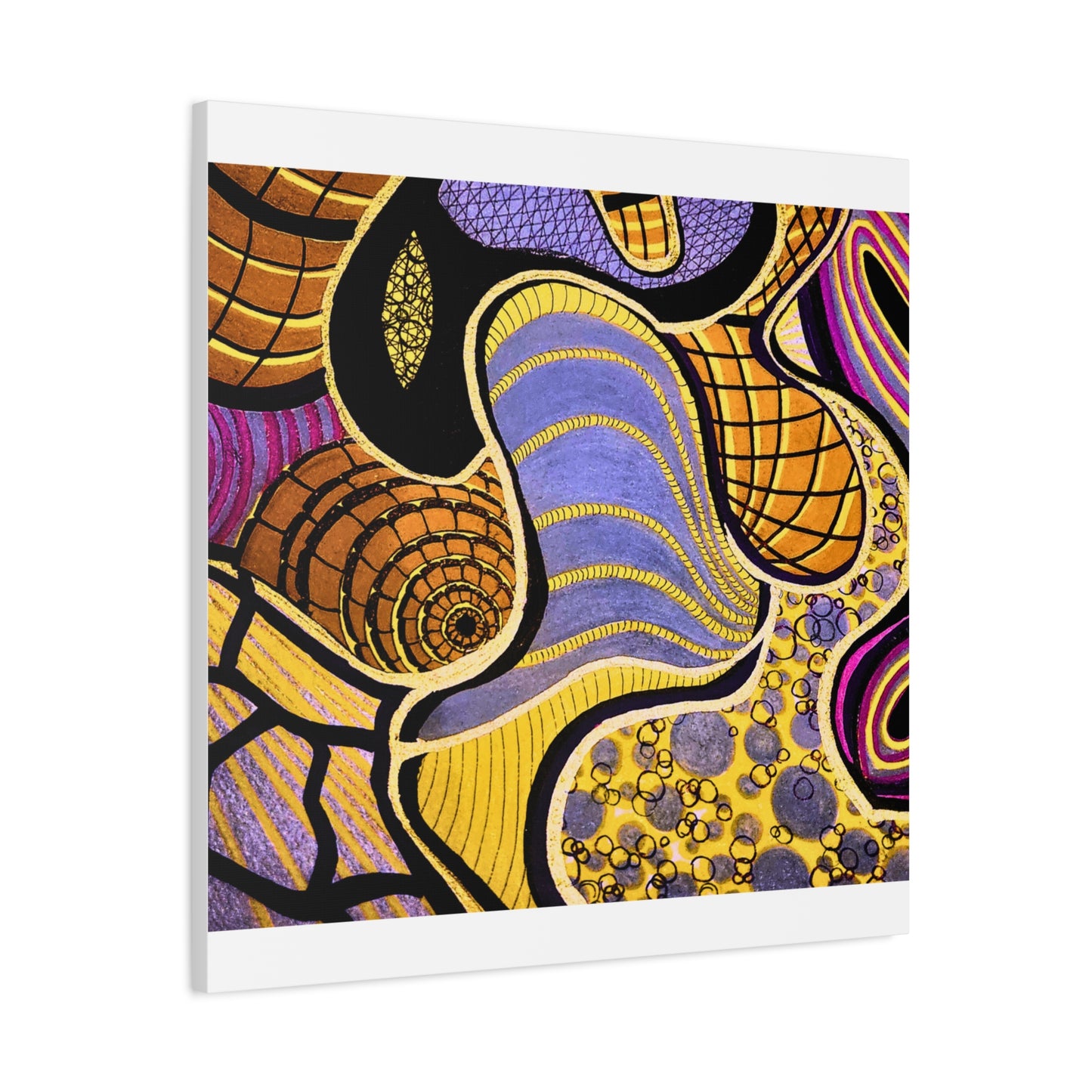 Abstract Gold & Purple Canvas Art