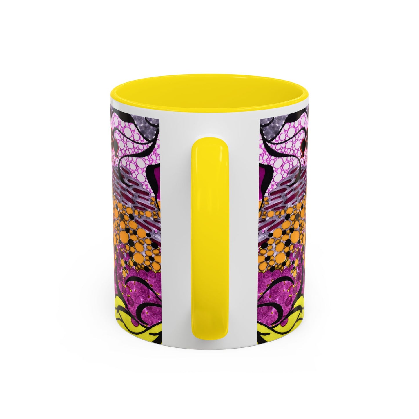 Accent Coffee Mug — Vibrant Abstract Floral Pattern (11/15oz)