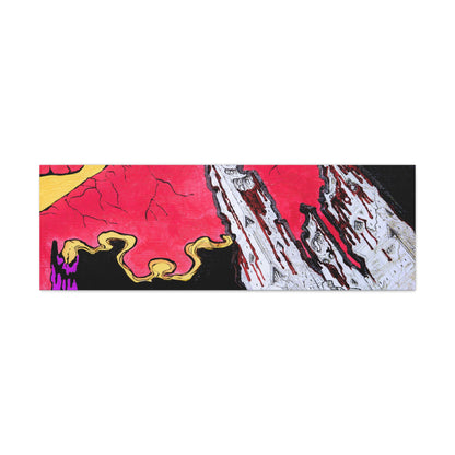 Surreal Mountain Flame Matte Canvas Wall Art