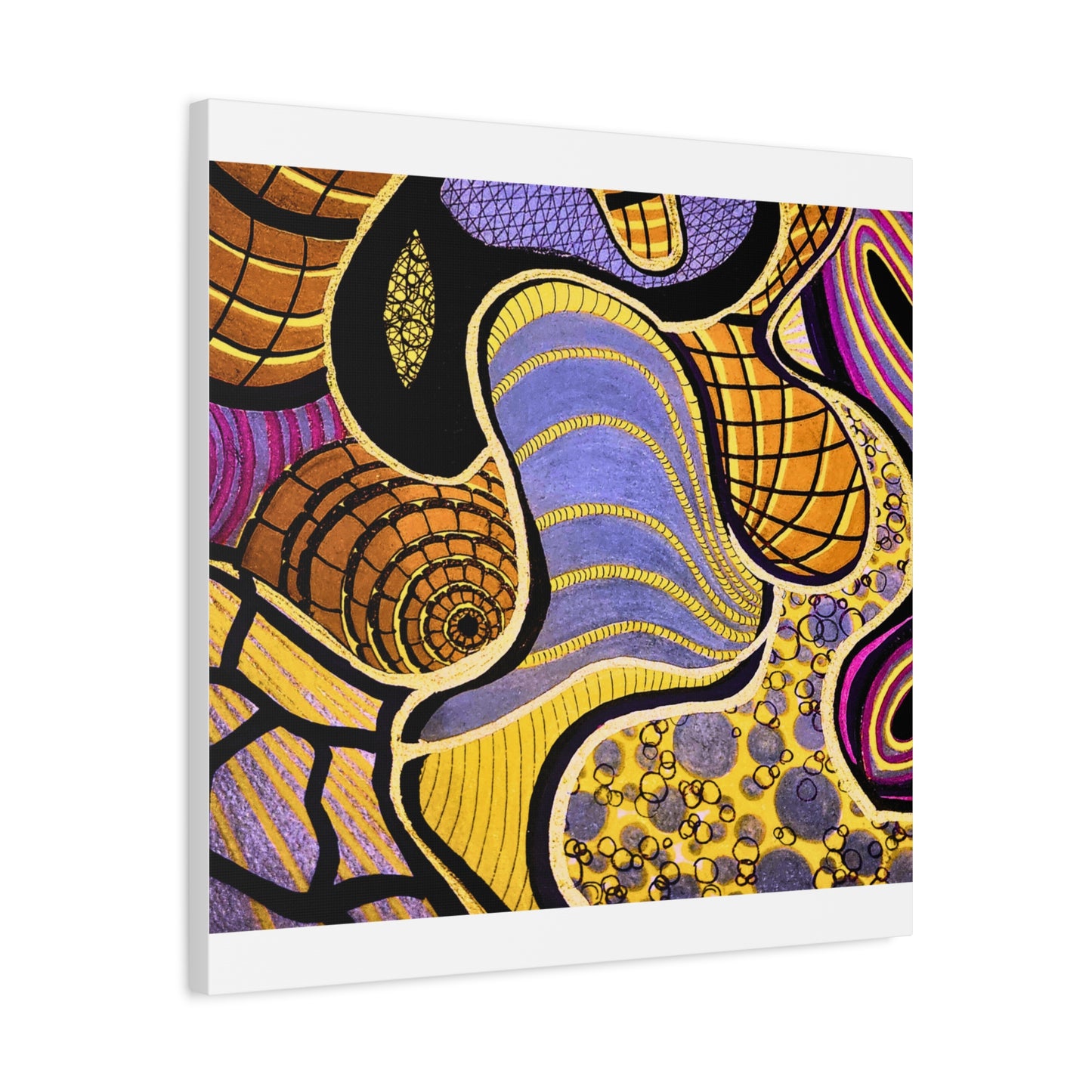 Abstract Gold & Purple Canvas Art