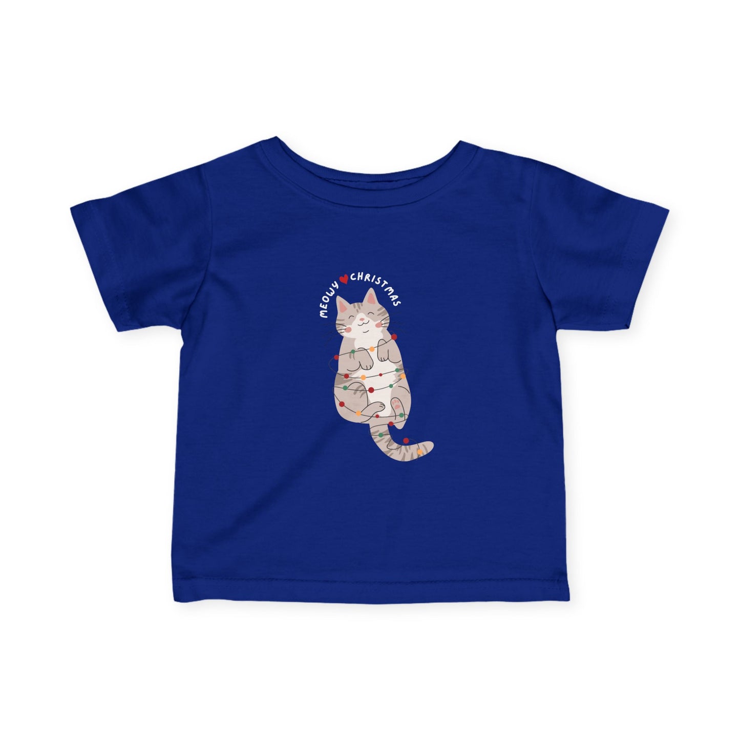 Infant Tee Cat Christmas