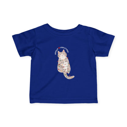 Infant Tee Cat Christmas