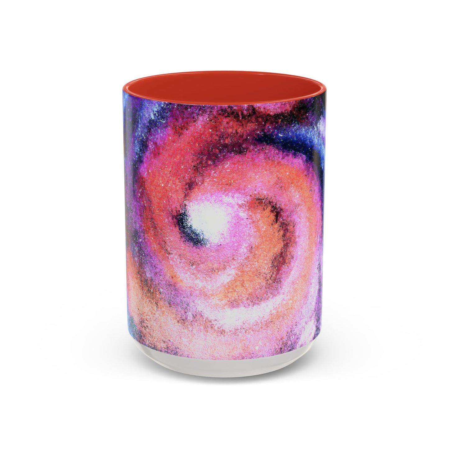 Galaxy Swirl Accent Coffee Mug — Pink Purple Nebula Art (11/15 oz)