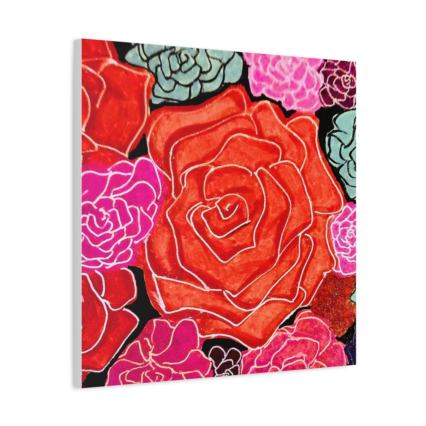 Bold Rose Floral Canvas Print