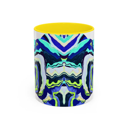 Abstract Ocean Waves Accent Mug