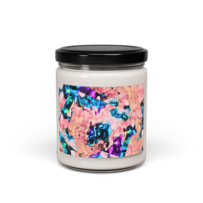 Scented Soy Candle Floral Abstract