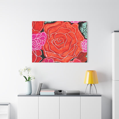 Bold Rose Floral Canvas Print