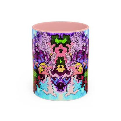 Abstract Colorful Art Coffee Mug — Vibrant Symmetry Accent Mug
