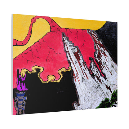 Surreal Mountain Flame Matte Canvas Wall Art