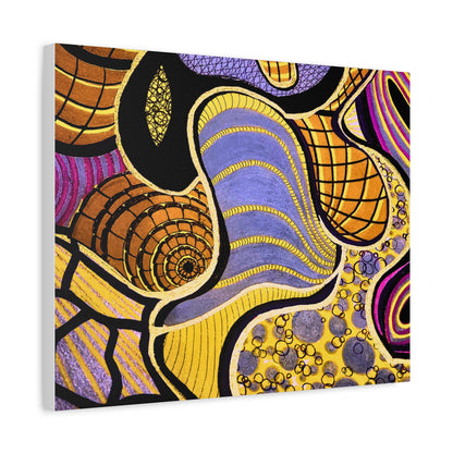 Abstract Gold & Purple Canvas Art