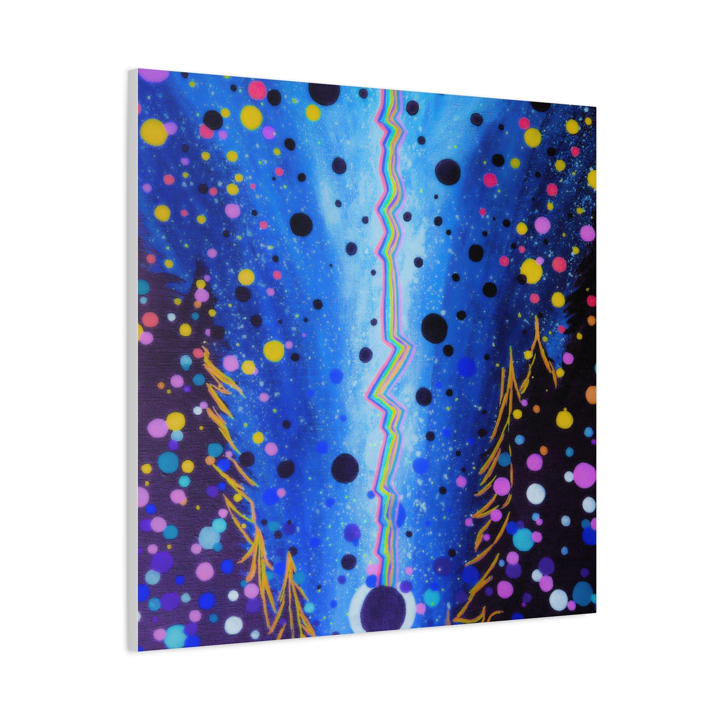 Blue Galaxy Cosmic Night Canvas Art