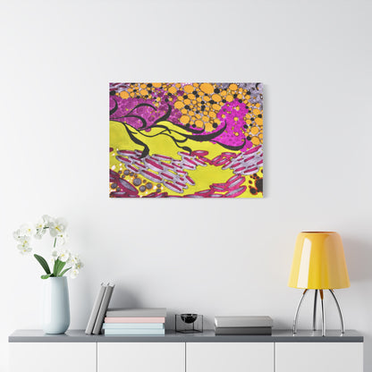 Vibrant Yellow & Magenta Wall Art