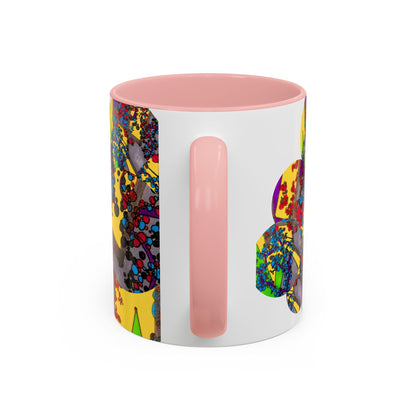 Abstract Colorburst Accent Coffee Mug — Vibrant Pop Art Design