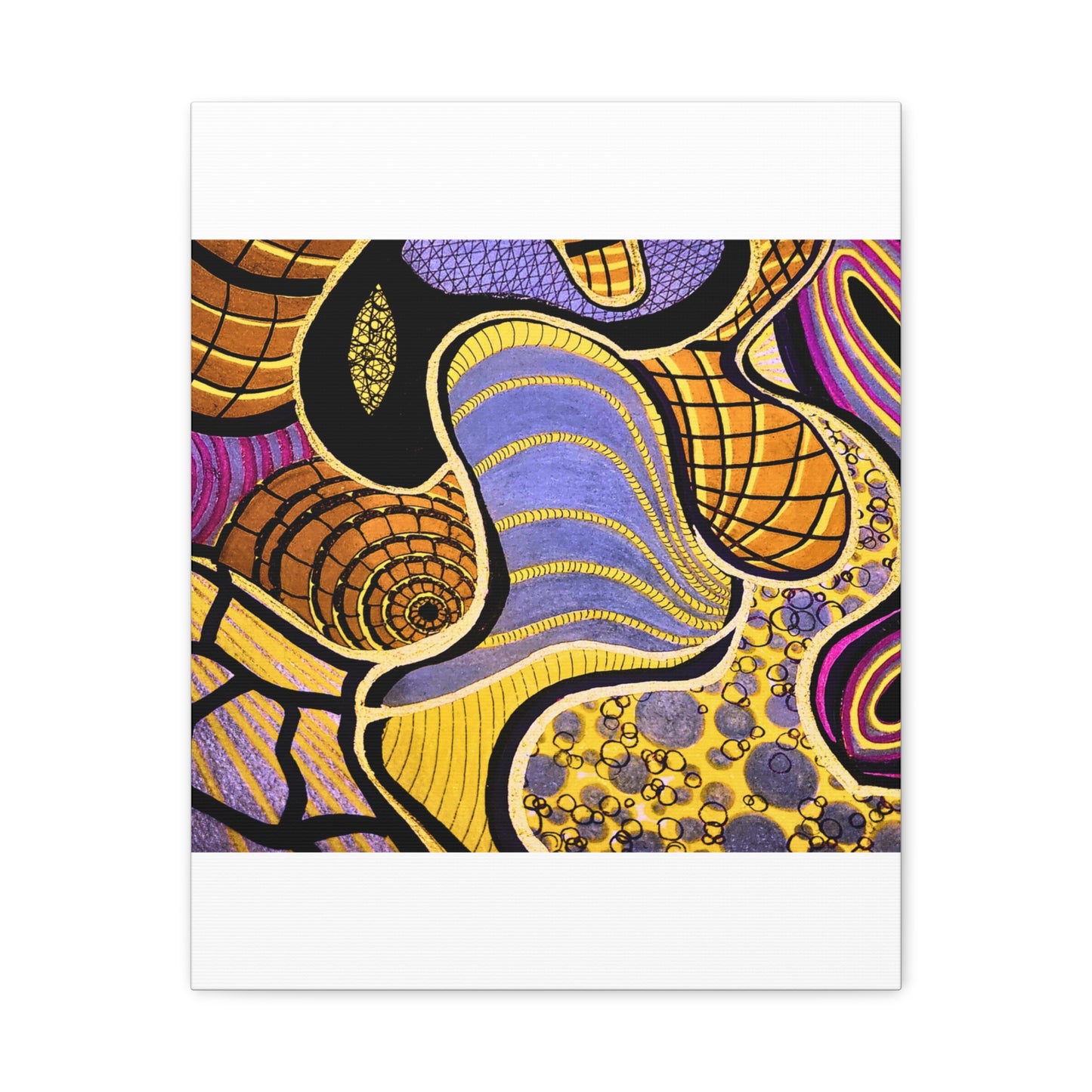 Abstract Gold & Purple Canvas Art