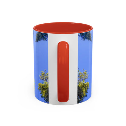 Scenic Pine Tree Sky Accent Coffee Mug – Nature Photography 11/15oz