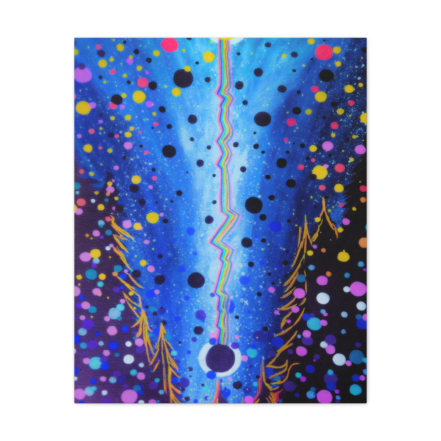 Blue Galaxy Cosmic Night Canvas Art