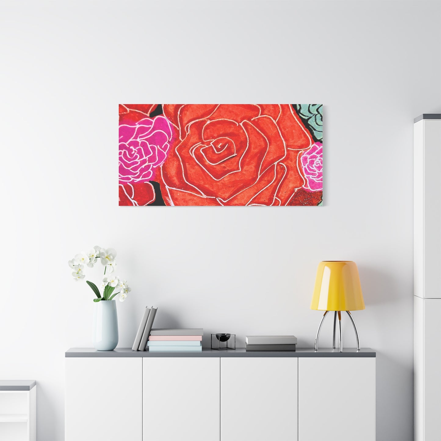 Bold Rose Floral Canvas Print