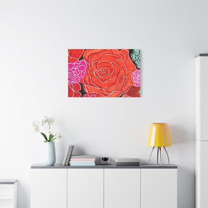 Bold Rose Floral Canvas Print