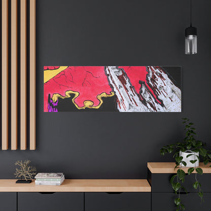 Surreal Mountain Flame Matte Canvas Wall Art