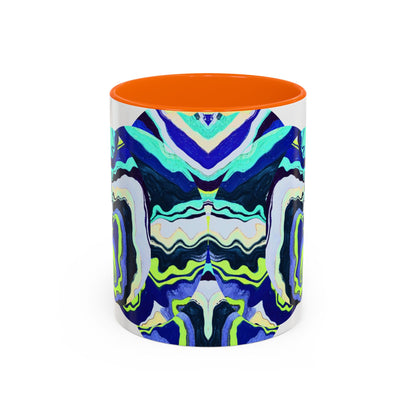Abstract Ocean Waves Accent Mug